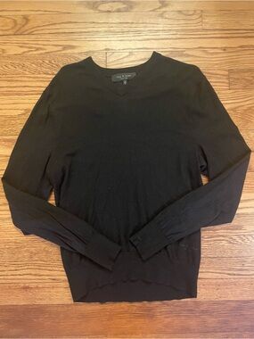 rag & bone Men's Black V-Neck Lightweight Sweater